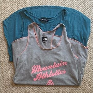 LOT OF 2 The North Face Women's Tanks Racerback Tank  Blue Gray Size Small Lot 2
